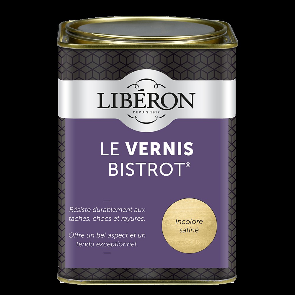 VERNIS BISTROT 1L INCOLORE SATIN LIBERON